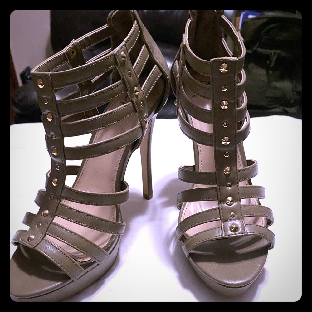 Olive Green color 4 in. High Heels